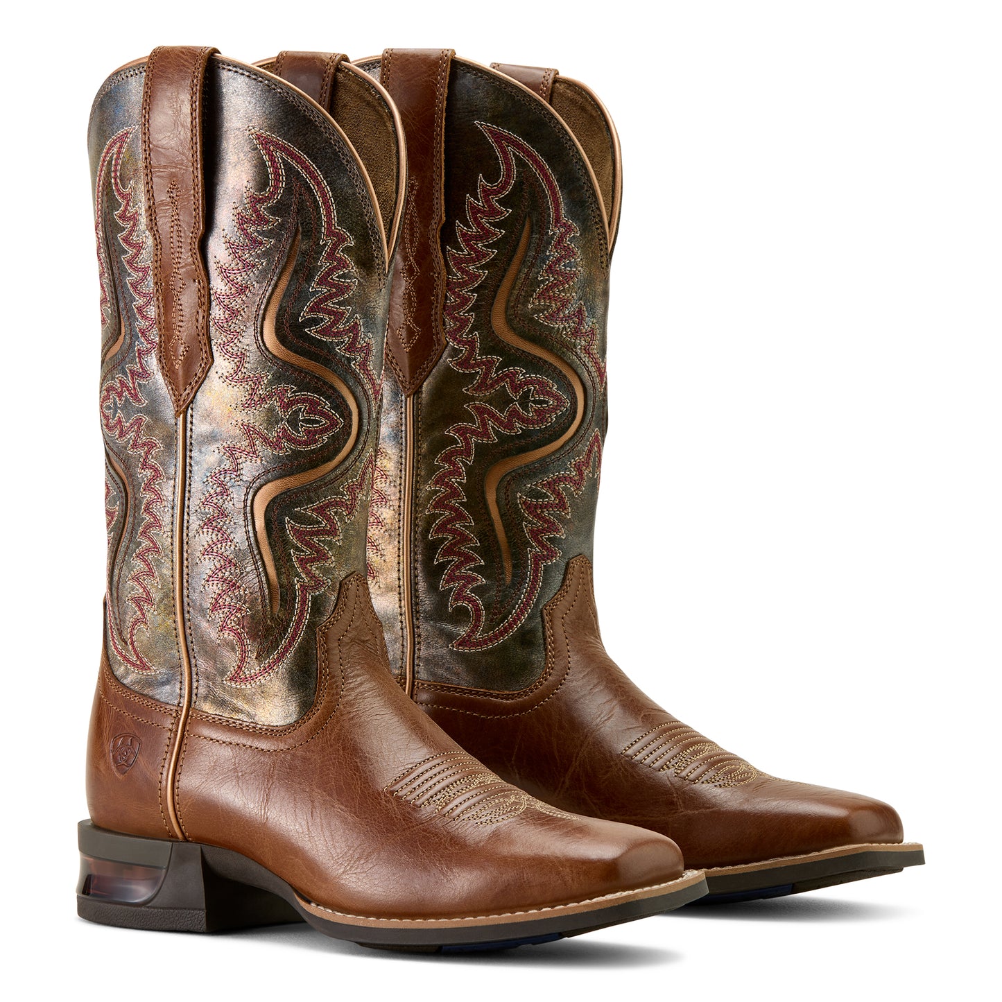 Ariat Ladies Captivate Wide Square Toe Dark Tan Western Boots 10063894