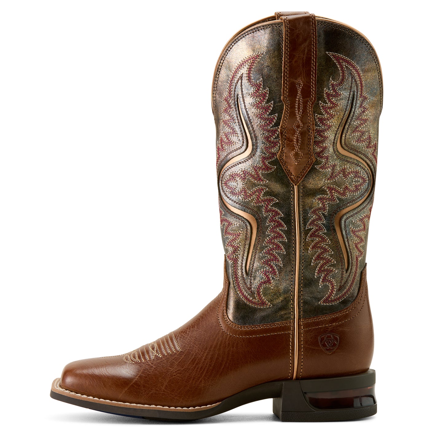 Ariat Ladies Captivate Wide Square Toe Dark Tan Western Boots 10063894