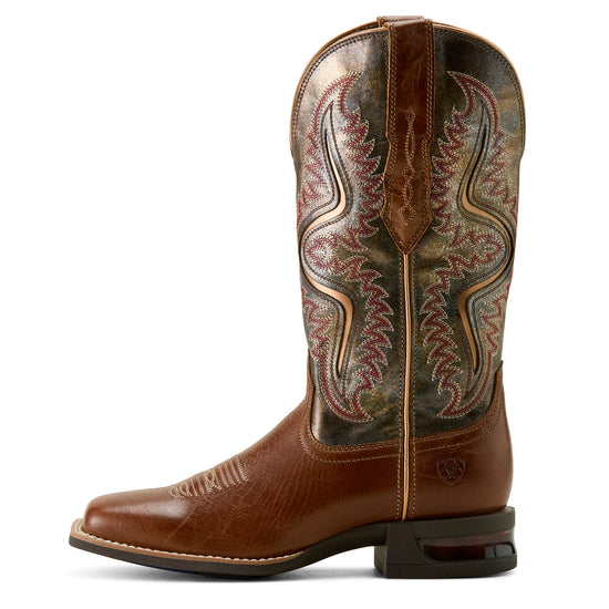 Ariat Ladies Captivate Wide Square Toe Dark Tan Western Boots 10063894