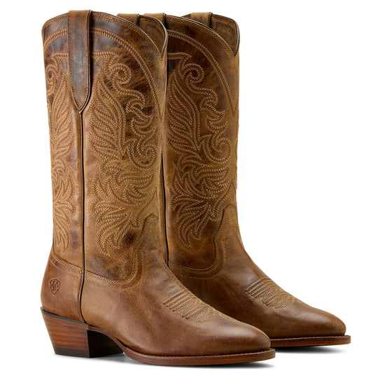 Ariat Ladies Louella R Toe Pearl Brown Western Boots 10063905