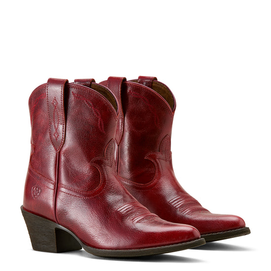 Ariat Ladies Maggie Deep Barn Red Western Bootie 10063937