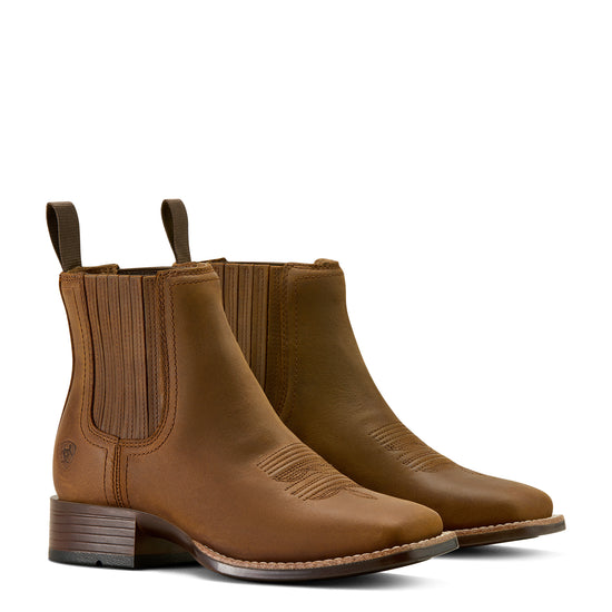 Ariat Ladies Booker Chelsea Distressed Brown Booties 10063973