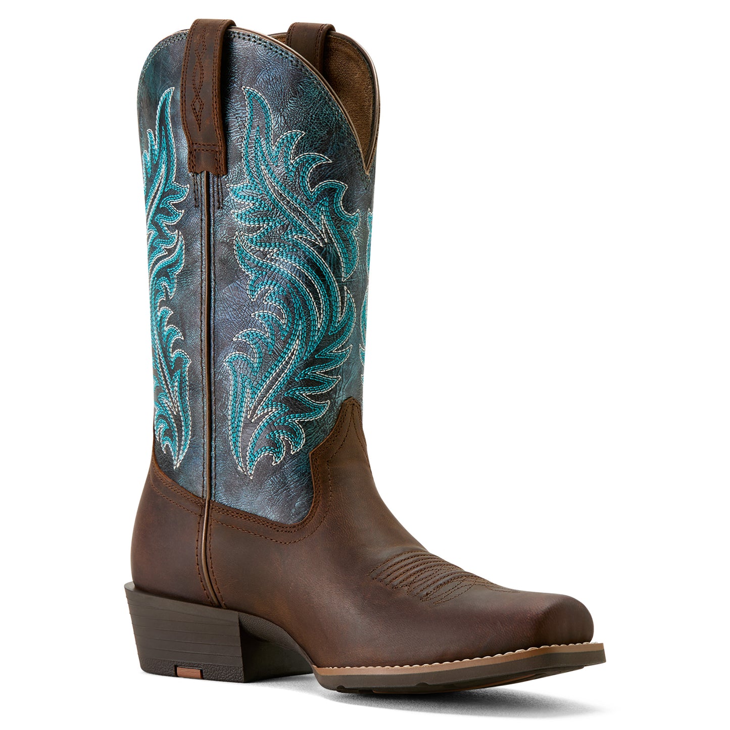 Ariat Ladies Round Up Sassy Brown Narrow Cutter Toe Western Boot 10064077