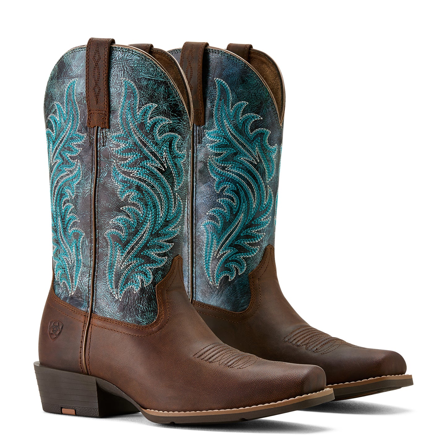Ariat Ladies Round Up Sassy Brown Narrow Cutter Toe Western Boot 10064077