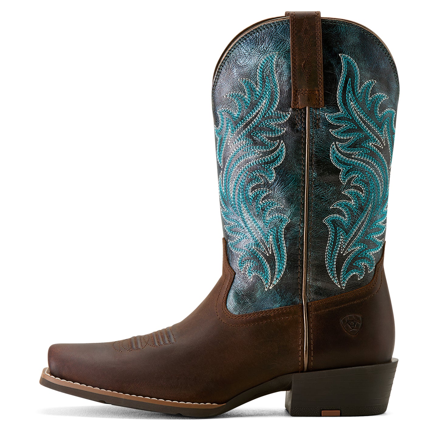 Ariat Ladies Round Up Sassy Brown Narrow Cutter Toe Western Boot 10064077