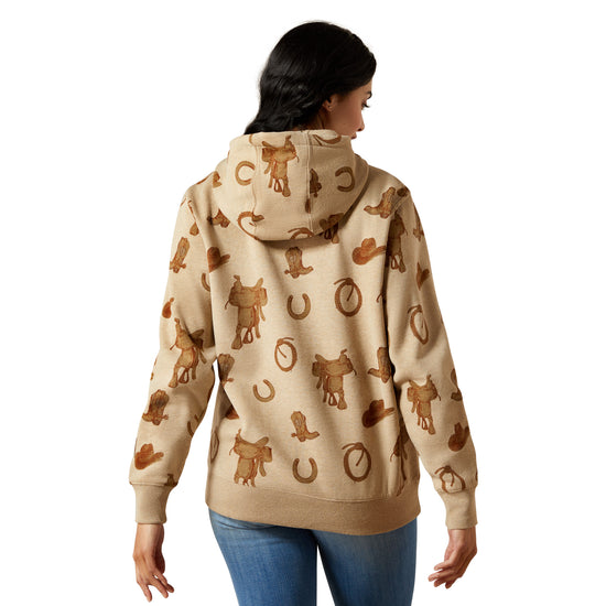 Ariat Ladies Logo 2.0 Savannah Tan Heather Hoodie 10065823