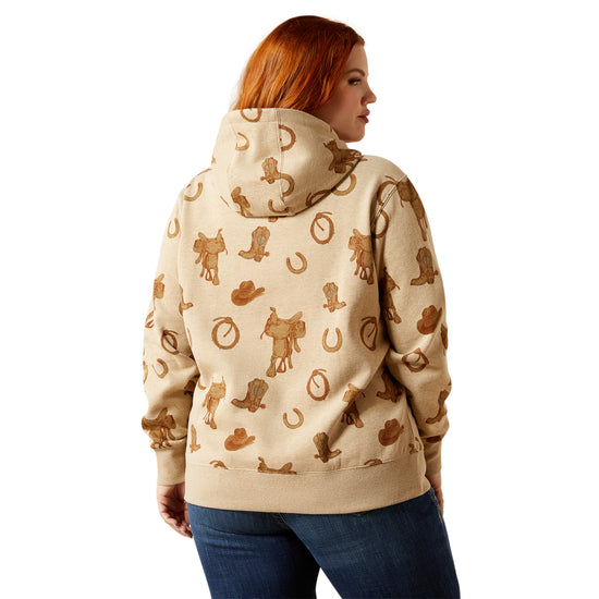 Ariat Ladies Logo 2.0 Savannah Tan Heather Hoodie 10065823