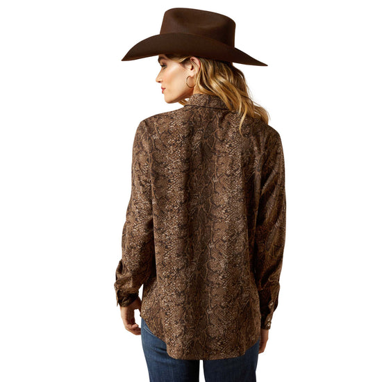 Ariat Ladies Homestyle Desert Snake Print Button Down Shirt 10065830