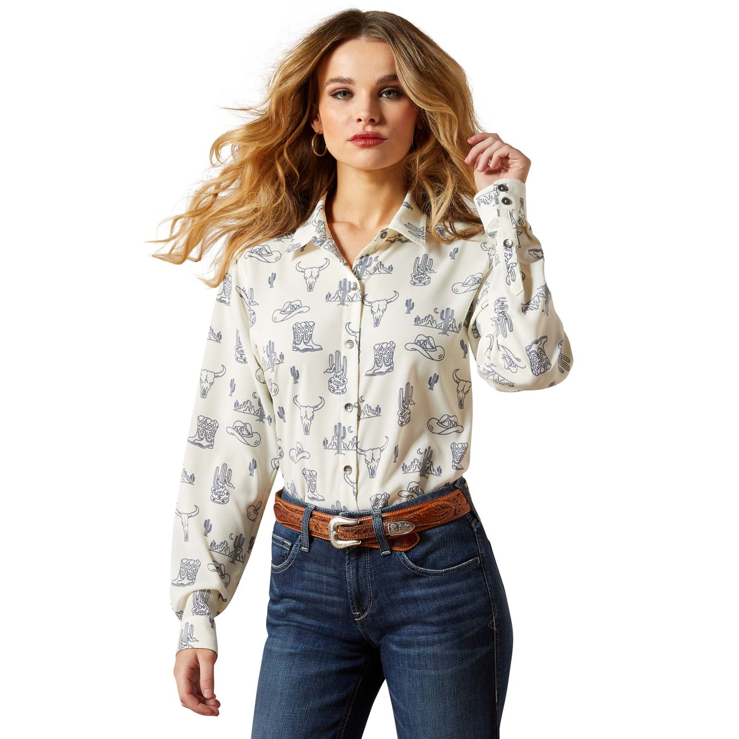 Ariat Ladies Homestyle Deserted Print Button Down Shirt 10065832