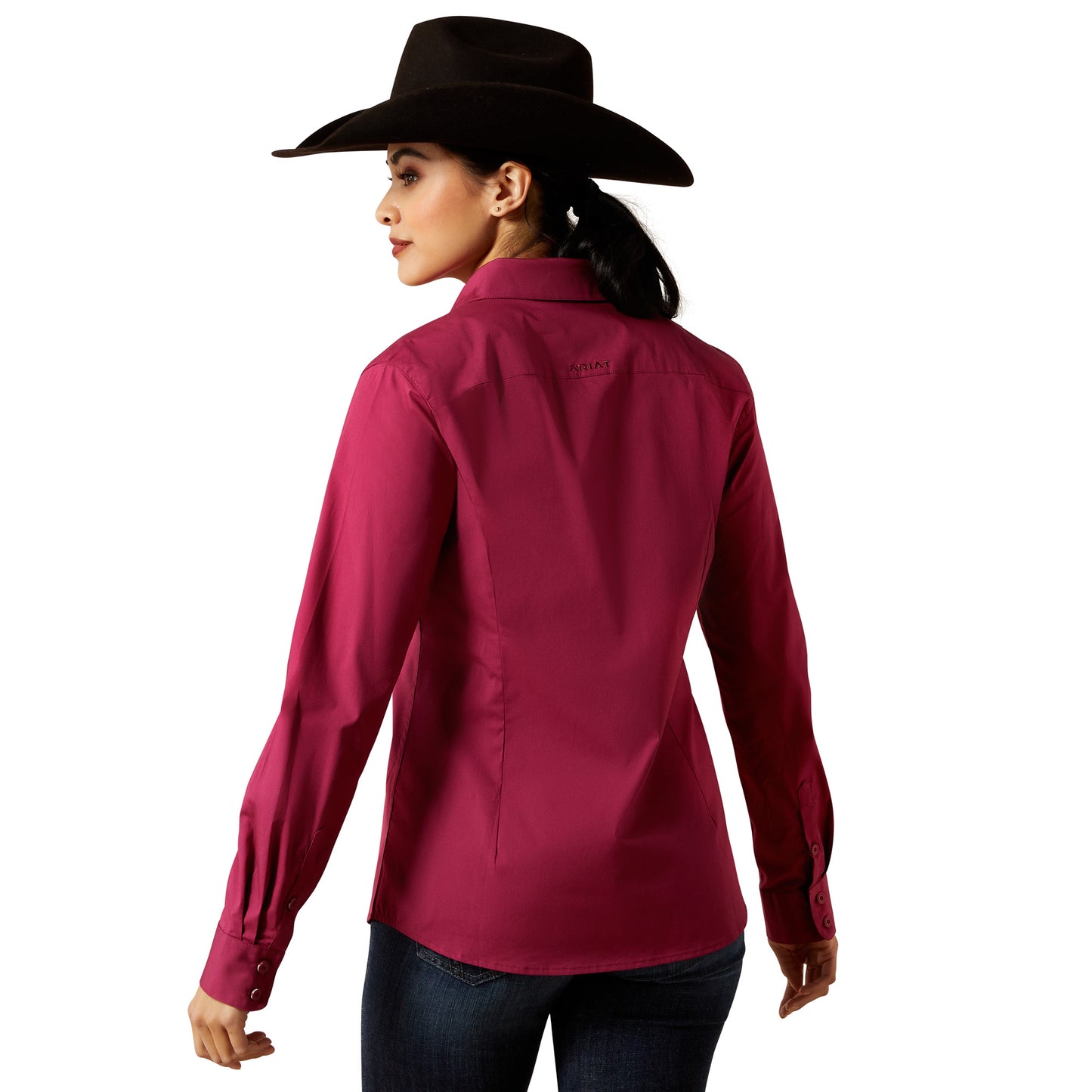 Ariat Ladies Kirby Stretch Beaujolais Pink Button Shirt 10065844