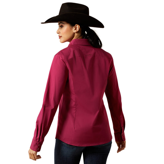 Ariat Ladies Kirby Stretch Beaujolais Pink Button Shirt 10065844