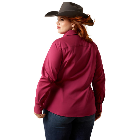 Ariat Ladies Kirby Stretch Beaujolais Pink Button Shirt 10065844