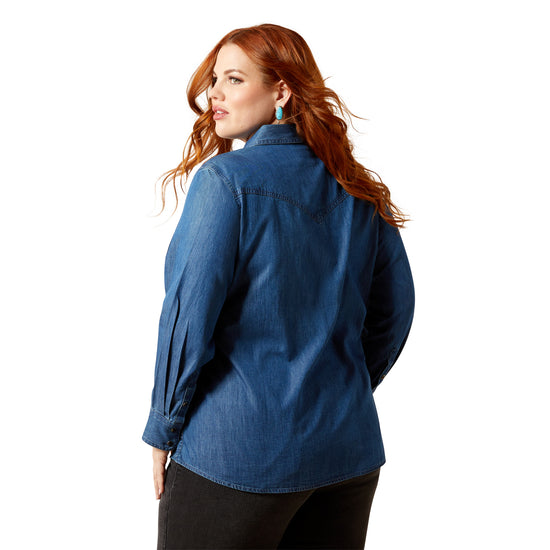 Ariat Ladies True Blue Vintage Indigo Snap Shirt 10065864