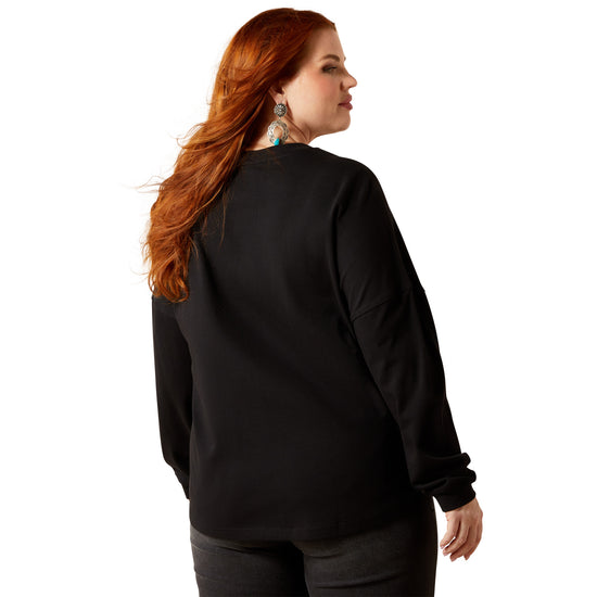 Ariat Ladies Black Canvas Oversized T-Shirt 10065867