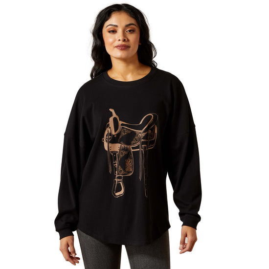 Ariat Ladies Black Canvas Oversized T-Shirt 10065867