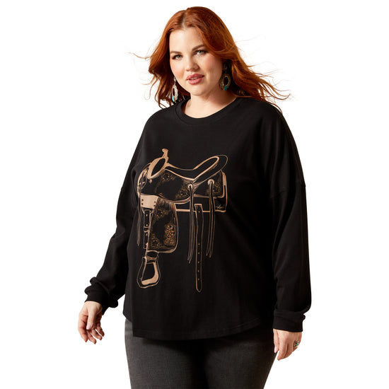 Ariat Ladies Black Canvas Oversized T-Shirt 10065867