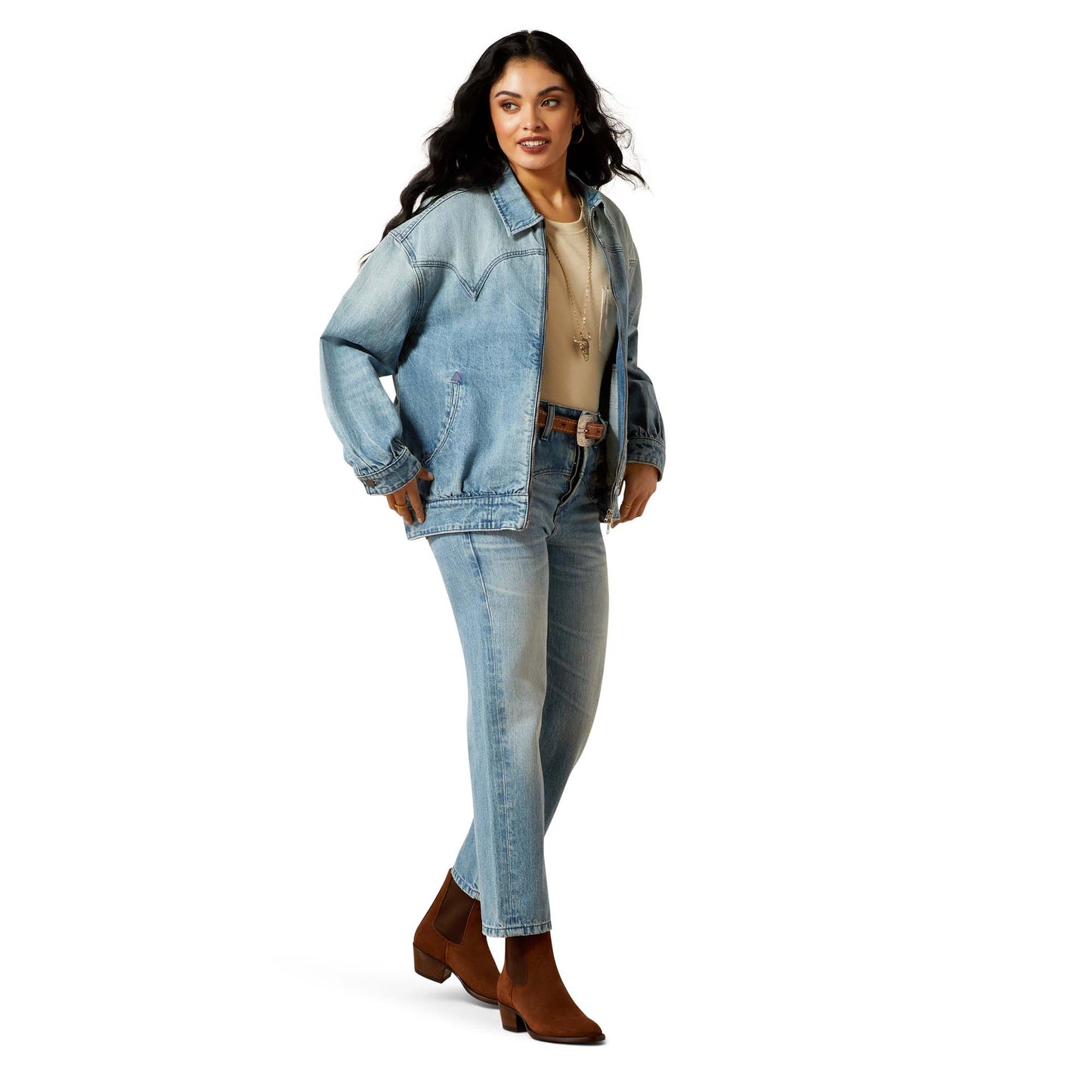 Ariat Ladies Cheyenne Denim Candy Bomber Jacket 10065931