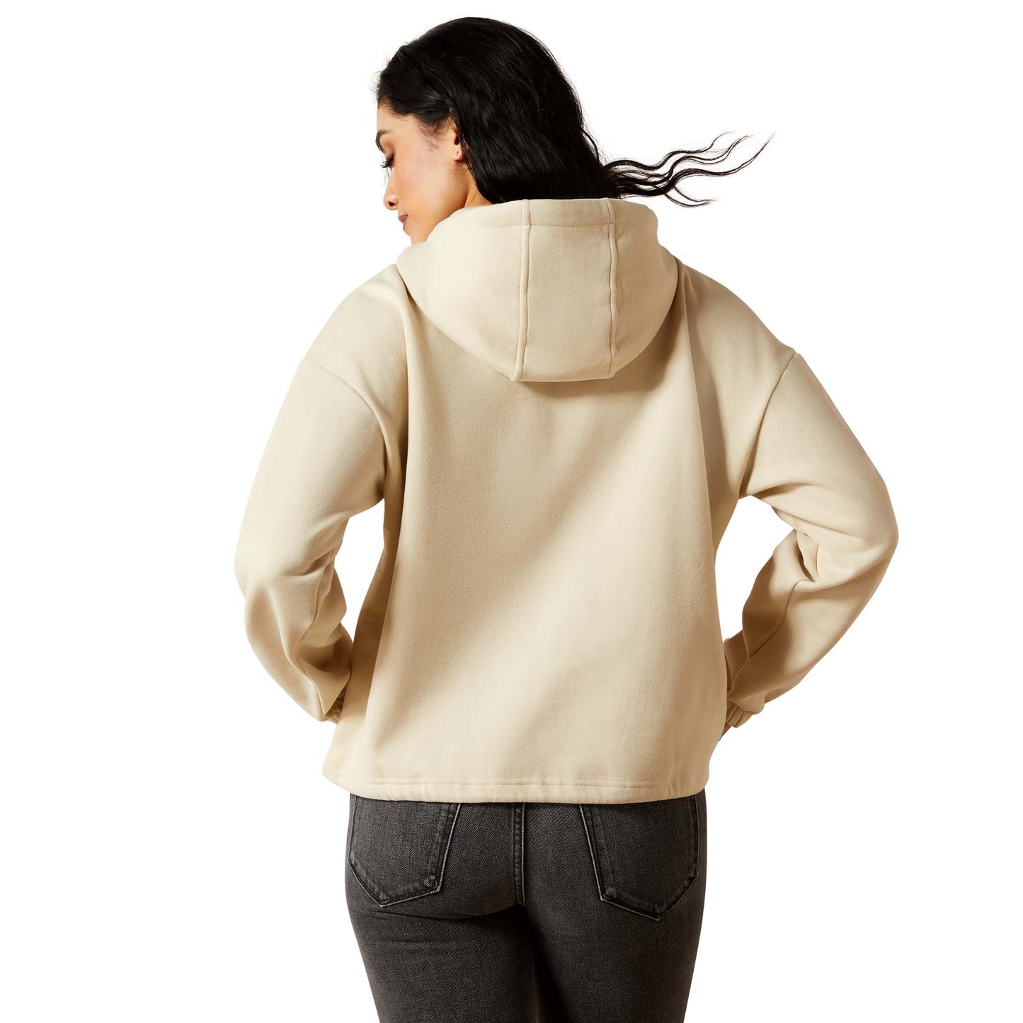 Ariat Ladies Essential Oyster Grey Western Carriage Hoodie 10065939