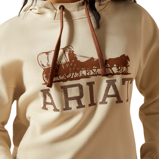 Ariat Ladies Essential Oyster Grey Western Carriage Hoodie 10065939
