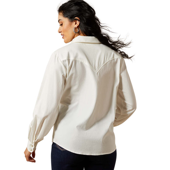 Ariat Ladies Jolie White Alyssum Western Snap Shirt 10065940