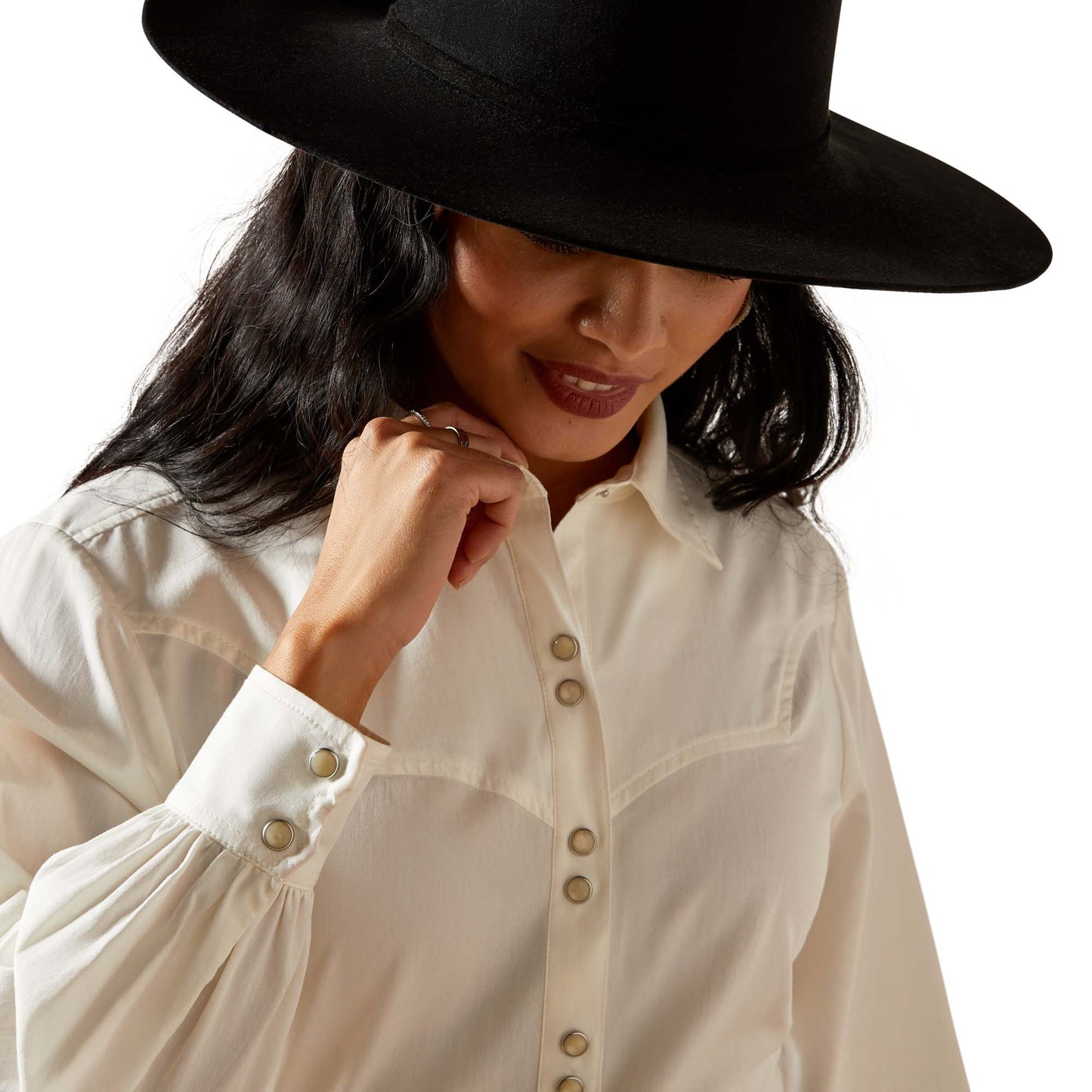 Ariat Ladies Jolie White Alyssum Western Snap Shirt 10065940
