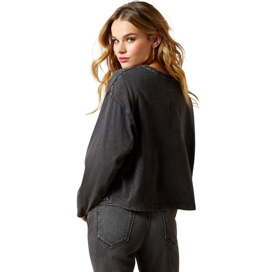 Ariat Ladies Hesperia Black Mineral Wash T-Shirt 10065944