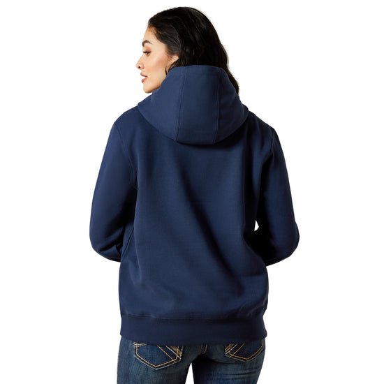 Ariat Ladies Emblem Dress Blue Fleece Hoodie 10065959