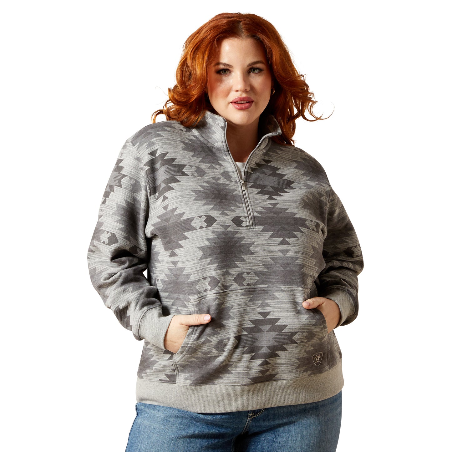 Ariat Ladies Sienna 1/2 Zip Marble Southwest Sweatshirt 10065960