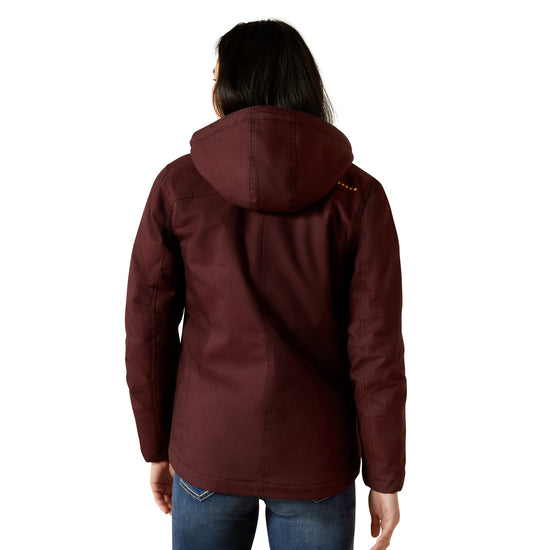 Ariat Ladies Rebar DuraCanvas Fudge Brown Insulated Jacket 10062655