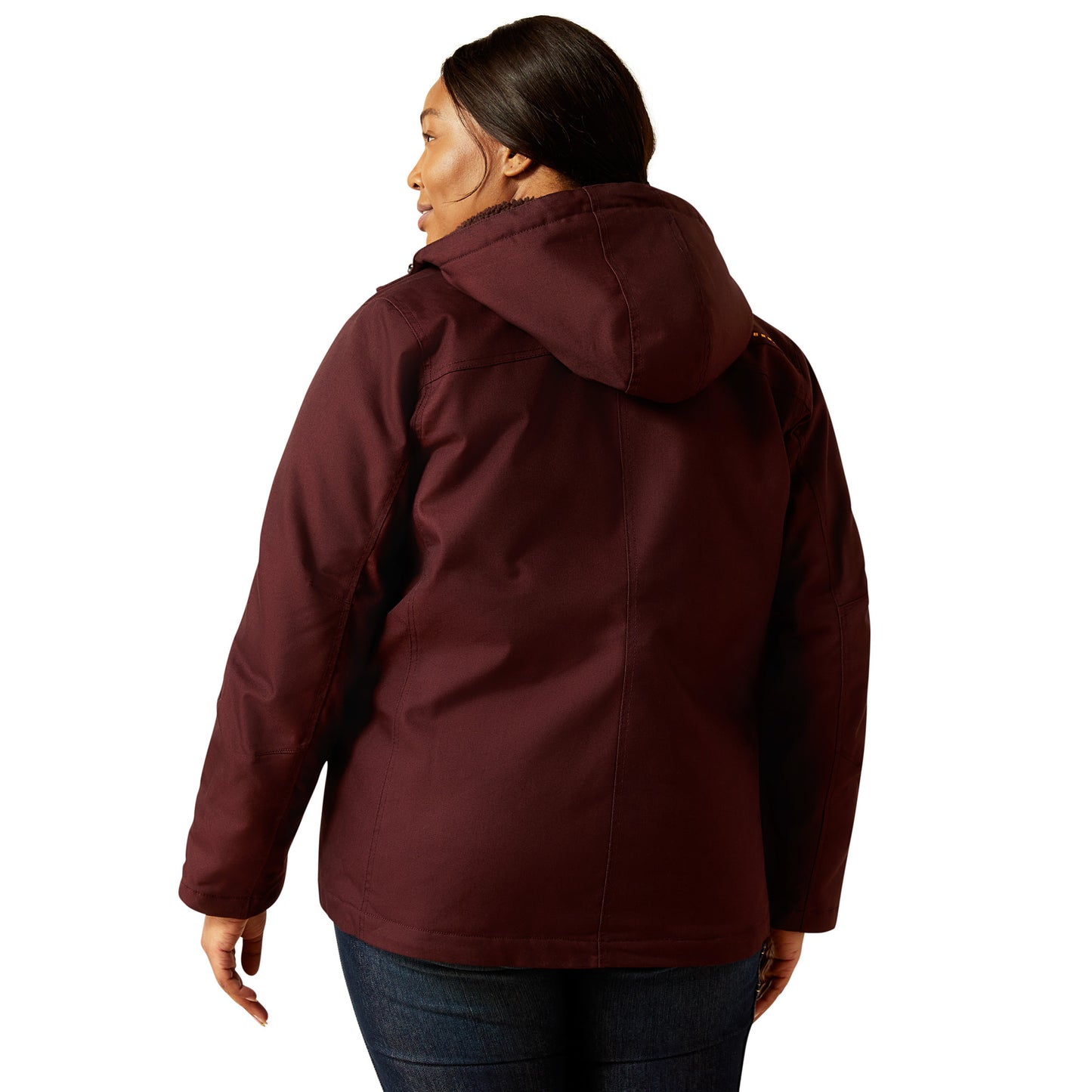 Ariat Ladies Rebar DuraCanvas Fudge Brown Insulated Jacket 10062655