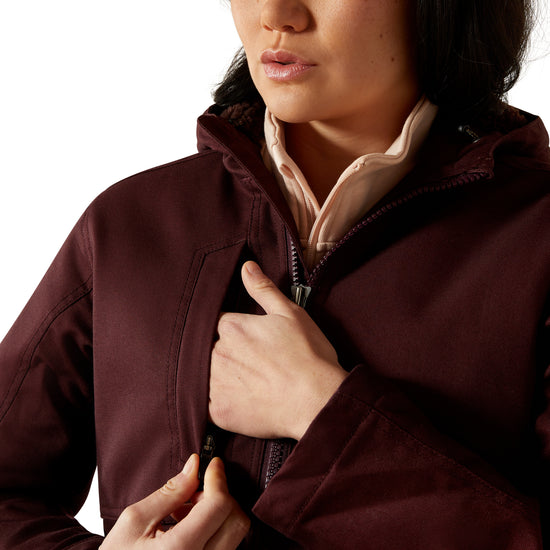 Ariat Ladies Rebar DuraCanvas Fudge Brown Insulated Jacket 10062655