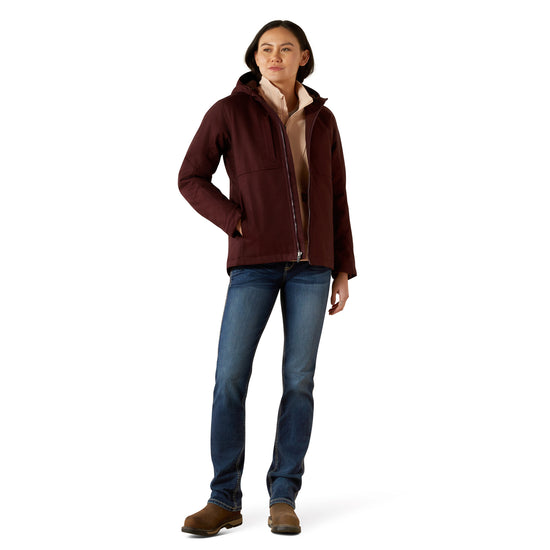 Ariat Ladies Rebar DuraCanvas Fudge Brown Insulated Jacket 10062655