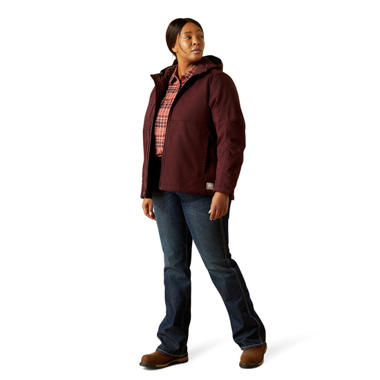 Ariat Ladies Rebar DuraCanvas Fudge Brown Insulated Jacket 10062655