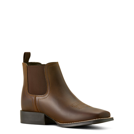 Ariat Youth Booker Distressed Brown Chelsea Western Boot 10063824