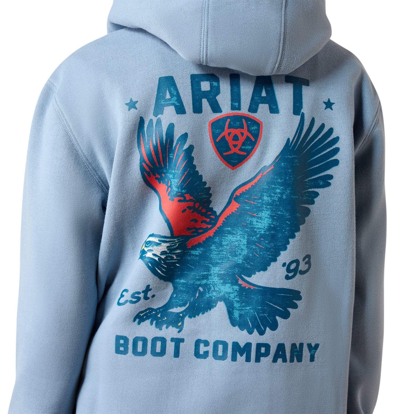 Ariat Youth Boy's Freedom Eagle Light Denim Hoodie 10079361