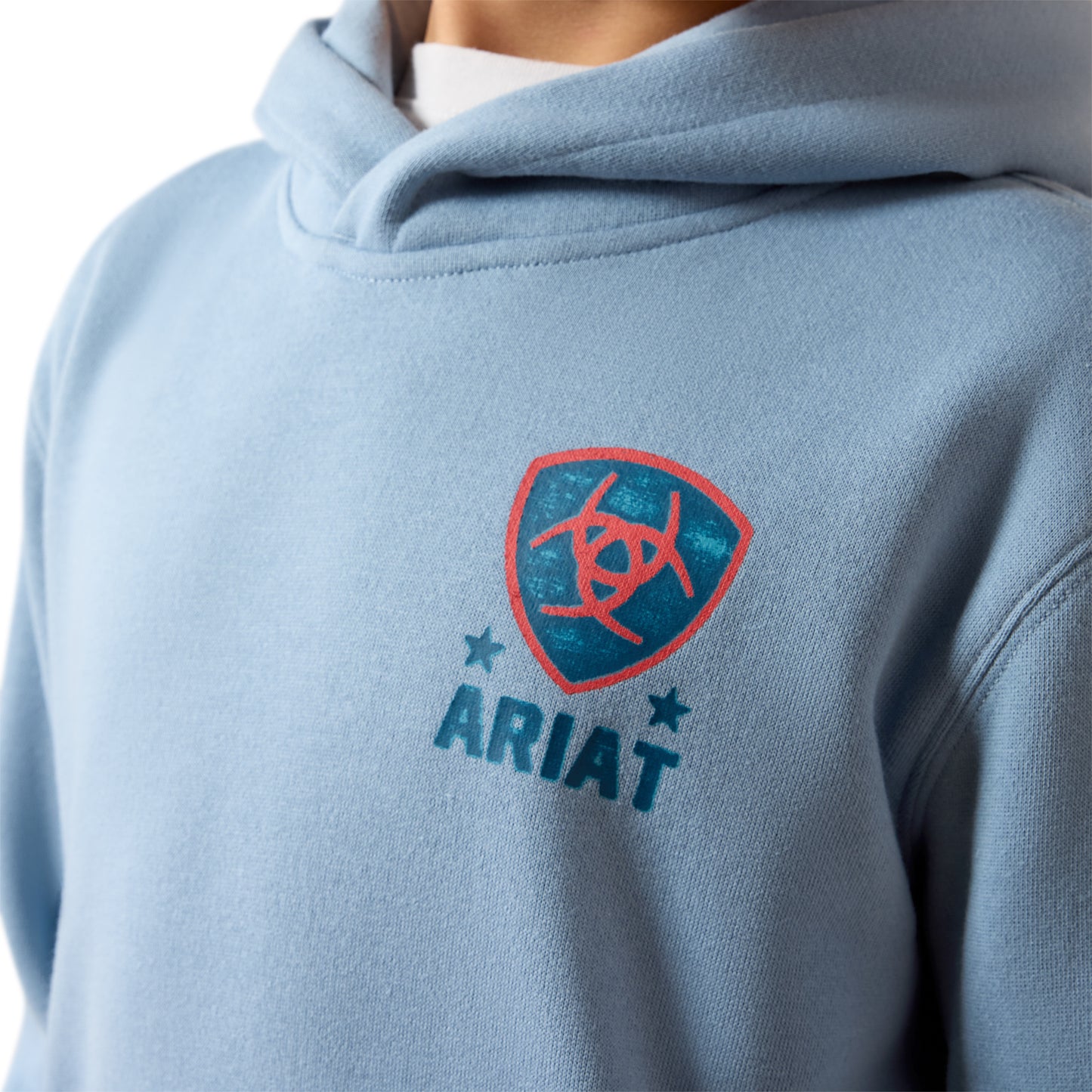 Ariat Youth Boy's Freedom Eagle Light Denim Hoodie 10079361