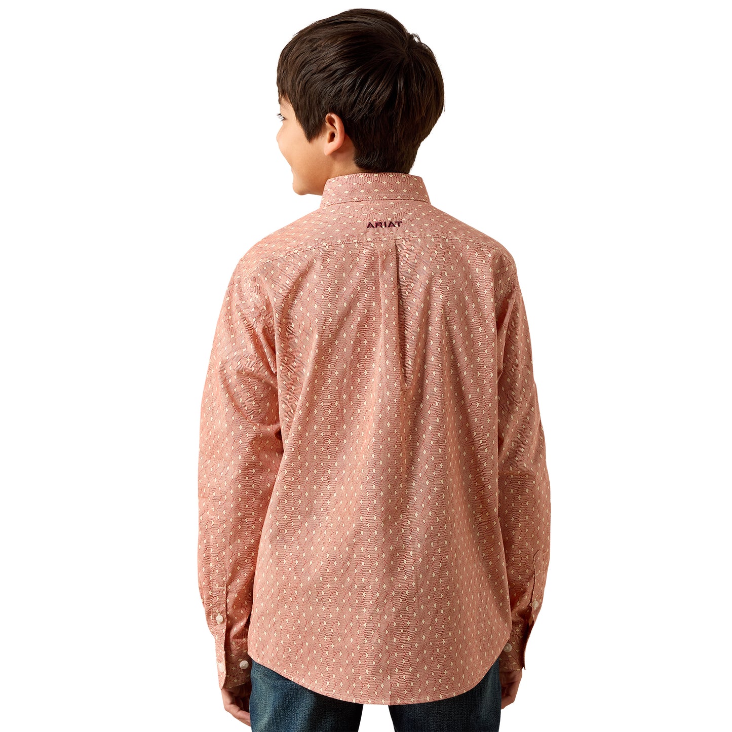 Ariat Youth Boy's Team Dixon Ketchup Geo Print Classic Fit Shirt 10079373