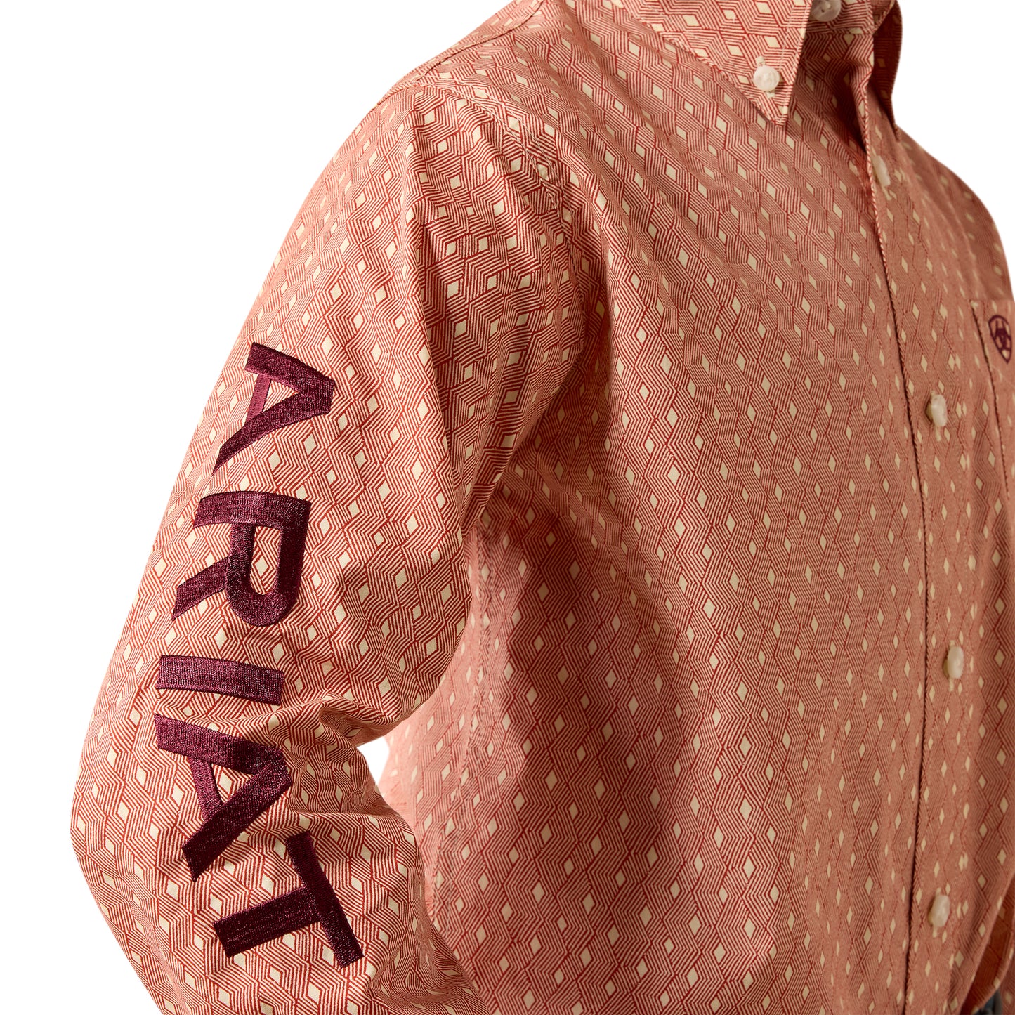 Ariat Youth Boy's Team Dixon Ketchup Geo Print Classic Fit Shirt 10079373