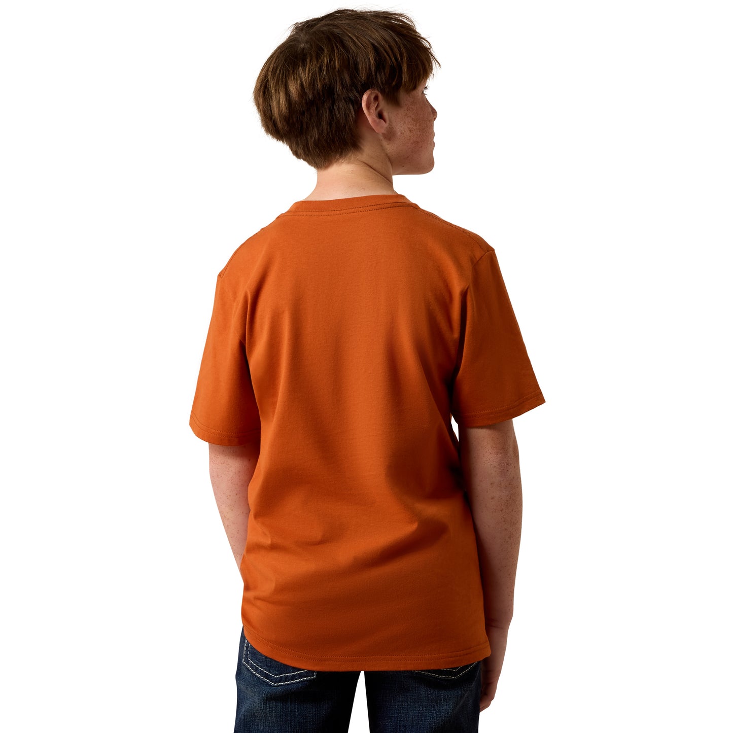 Ariat Youth Boy's Tough As Leather Bombay Brown T-Shirt 10079529