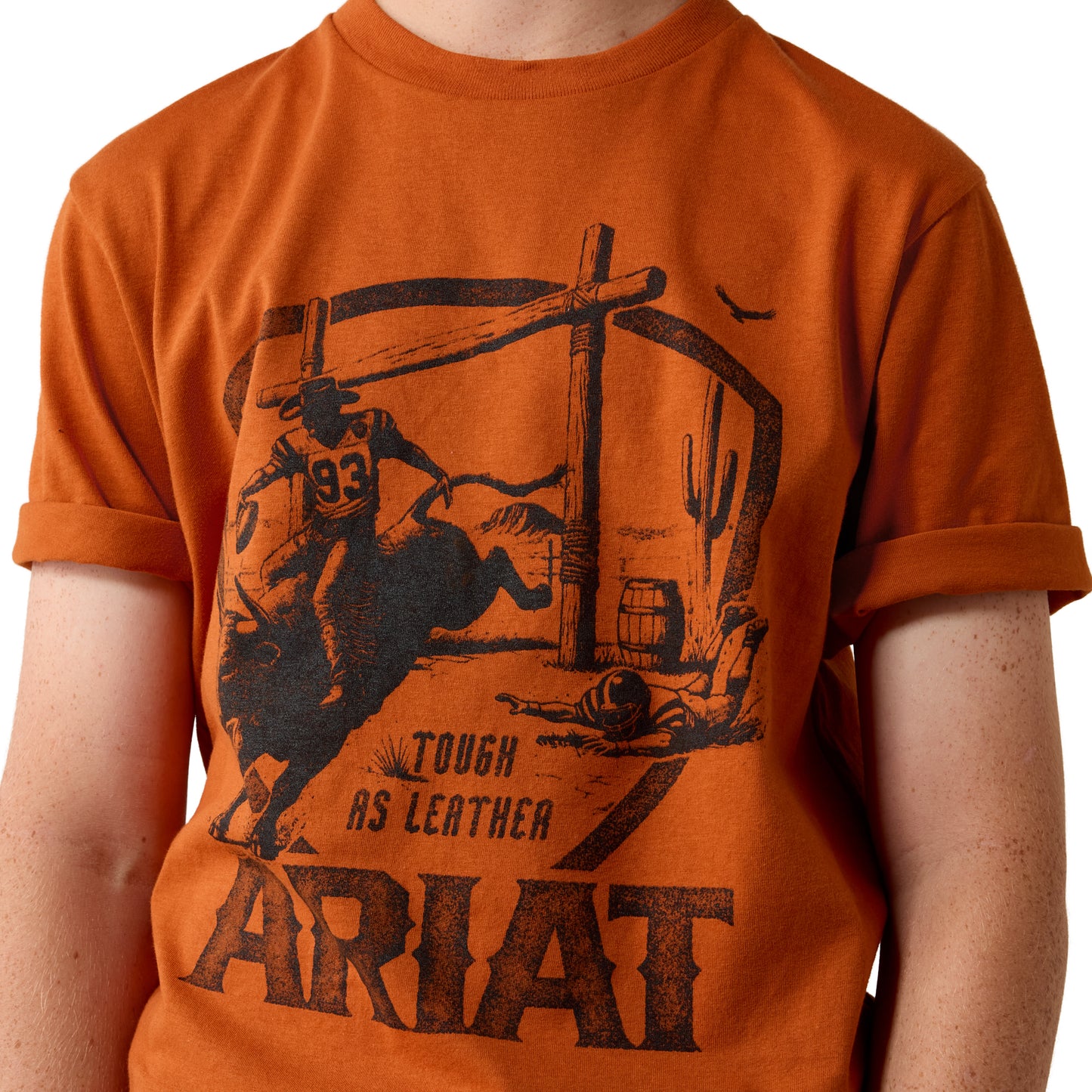 Ariat Youth Boy's Tough As Leather Bombay Brown T-Shirt 10079529