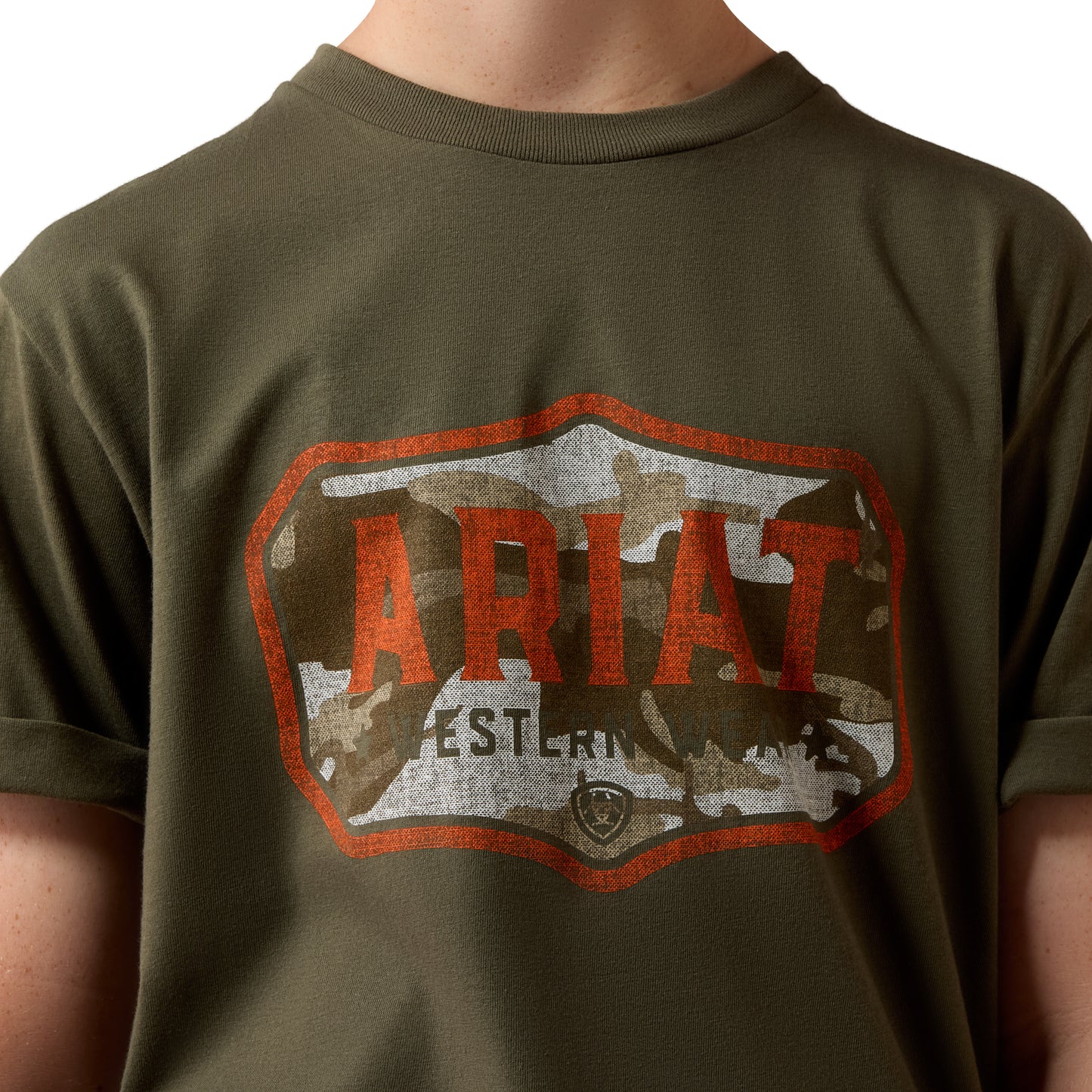 Ariat Youth Boy's Wild Creek Camo Army Green T-Shirt 10079540