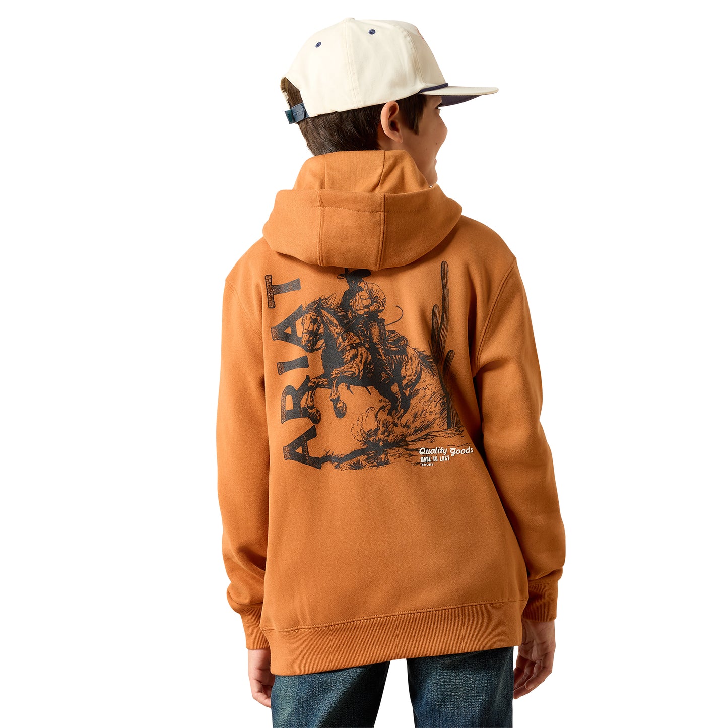 Ariat Youth Boy's Cowboy Tough Adobe Fleece Hoodie 10079566