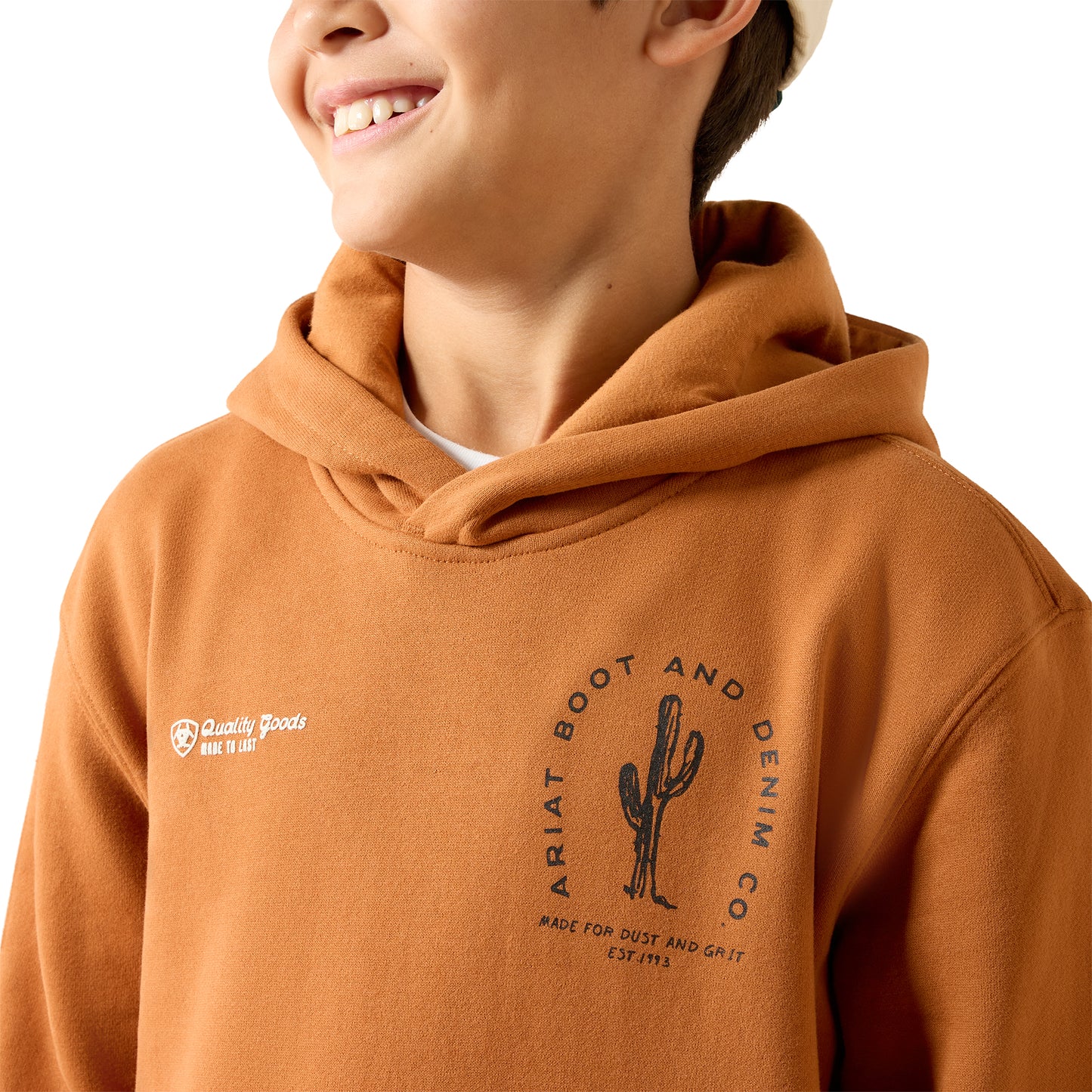 Ariat Youth Boy's Cowboy Tough Adobe Fleece Hoodie 10079566