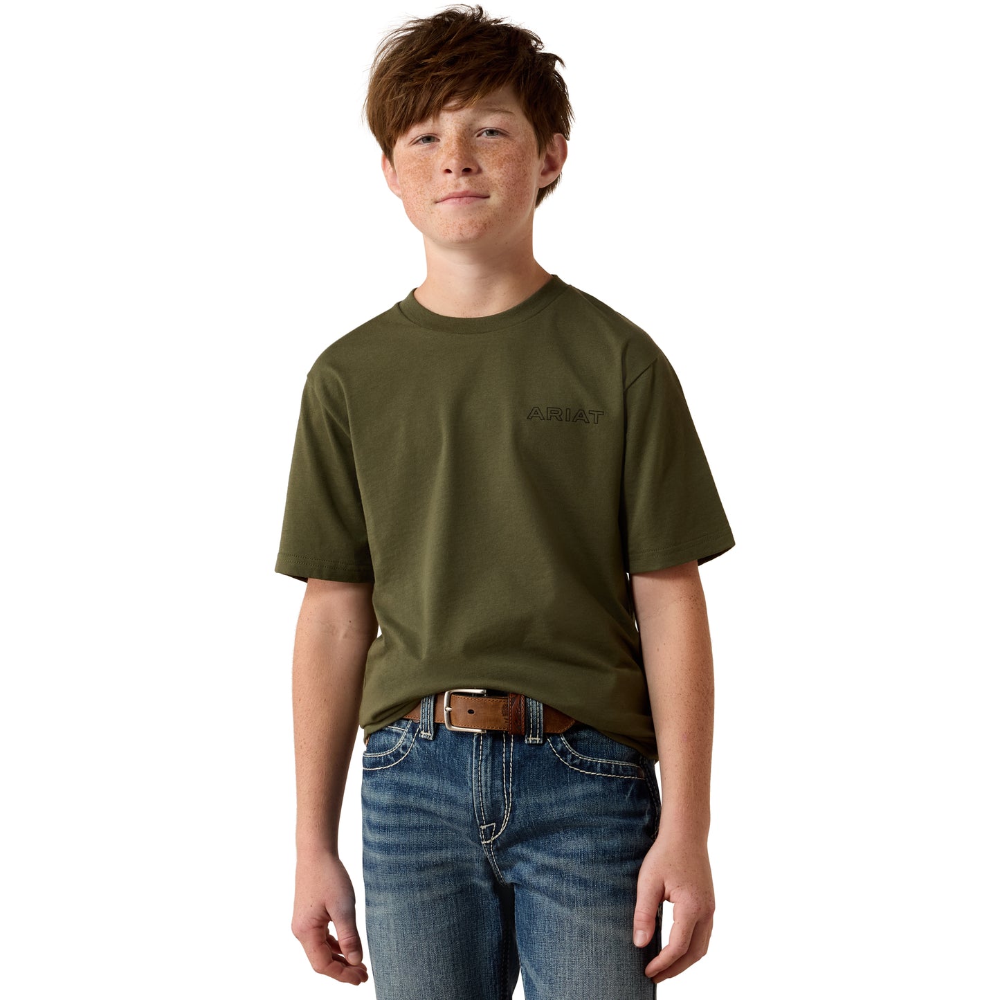 Ariat Youth Boy's Rust Serape Shield Grape Leaf T-Shirt 10079615
