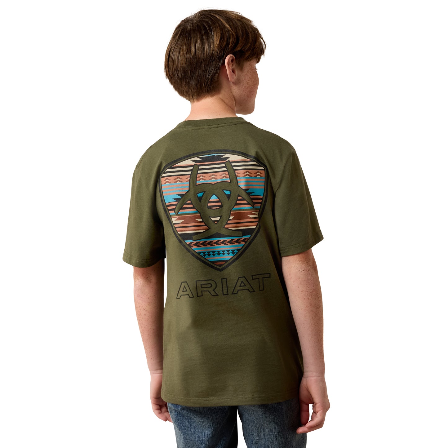 Ariat Youth Boy's Rust Serape Shield Grape Leaf T-Shirt 10079615