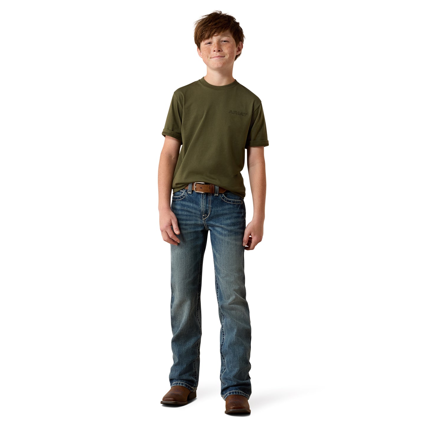 Ariat Youth Boy's Rust Serape Shield Grape Leaf T-Shirt 10079615