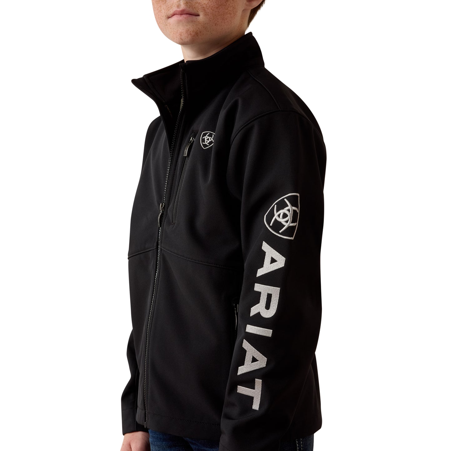 Ariat Youth Boy's Logo Black Softshell Jacket 10079694