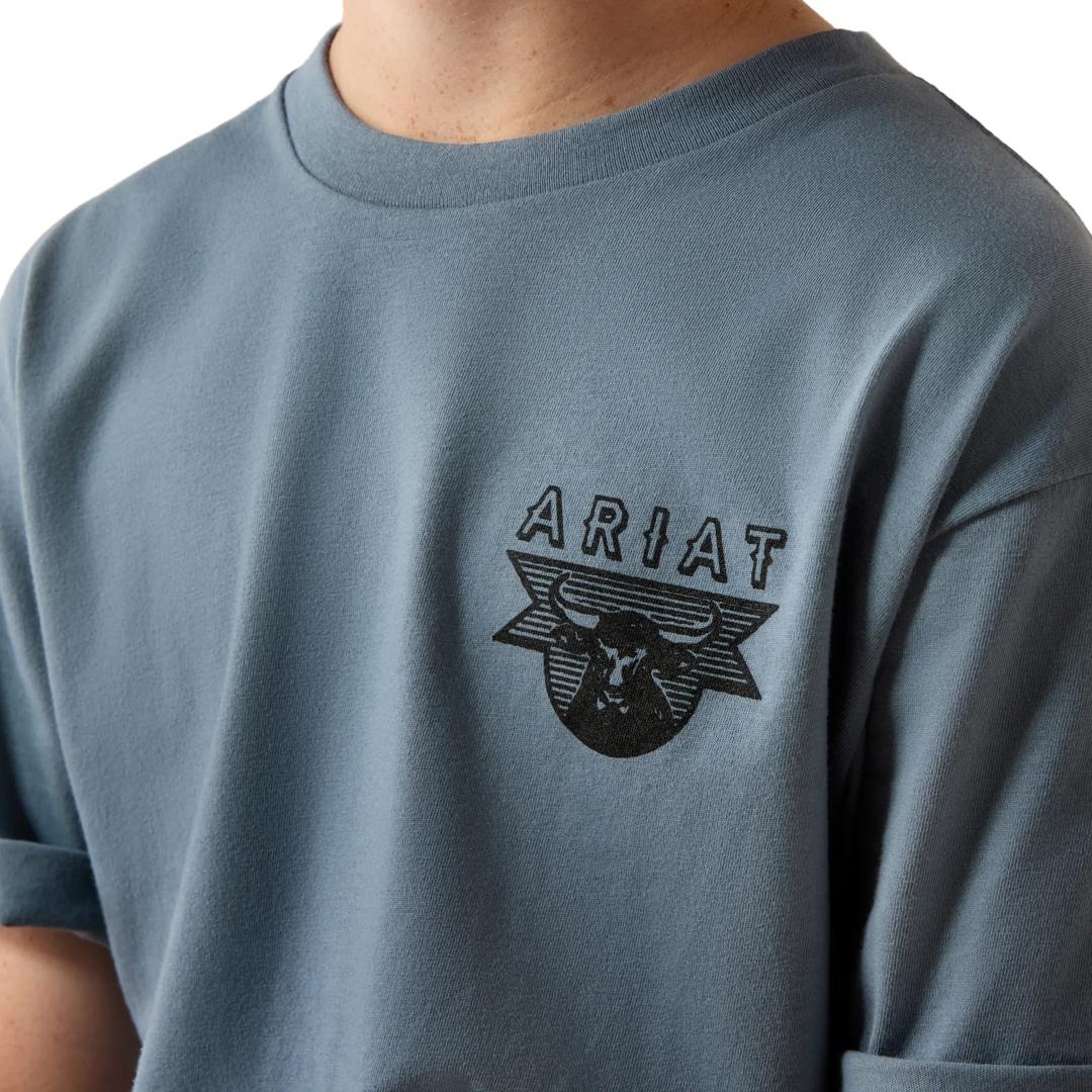 Ariat Youth Boy's Rope and Ride Light Denim T-Shirt 10080600 detail01