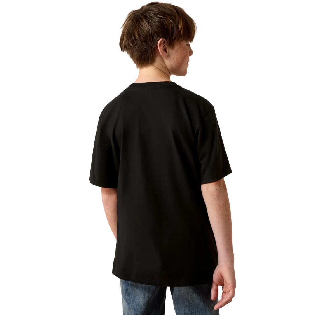 Ariat Youth Boy's Cojiba Serape Black T-Shirt 10080683 back