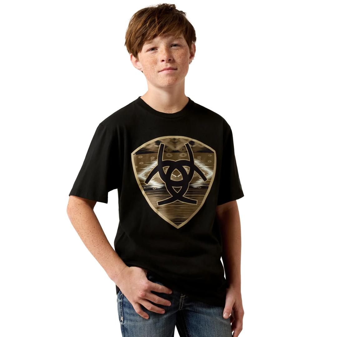 Ariat Youth Boy's Cojiba Serape Black T-Shirt 10080683 front